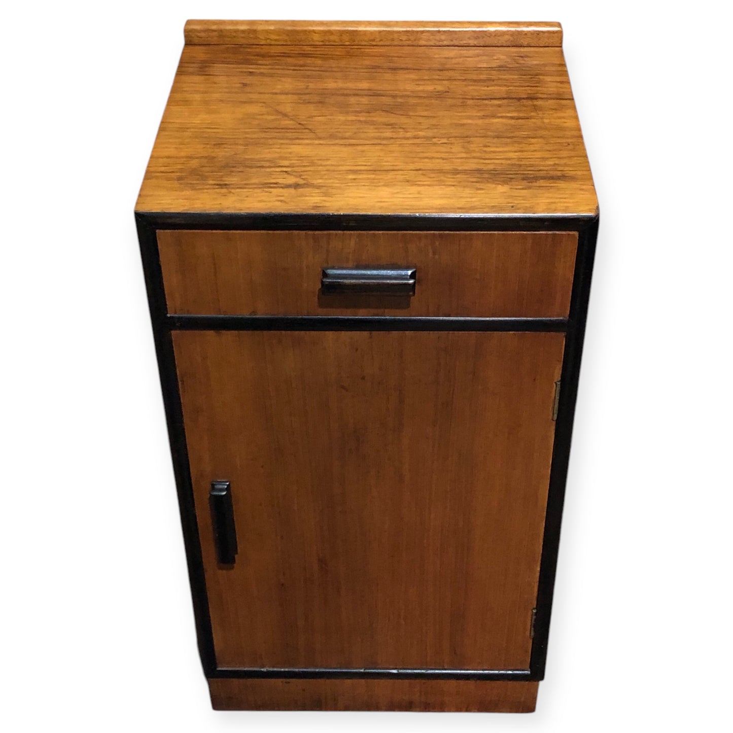 000660.... Handsome Art Deco Walnut Bedside Table ( sold )
