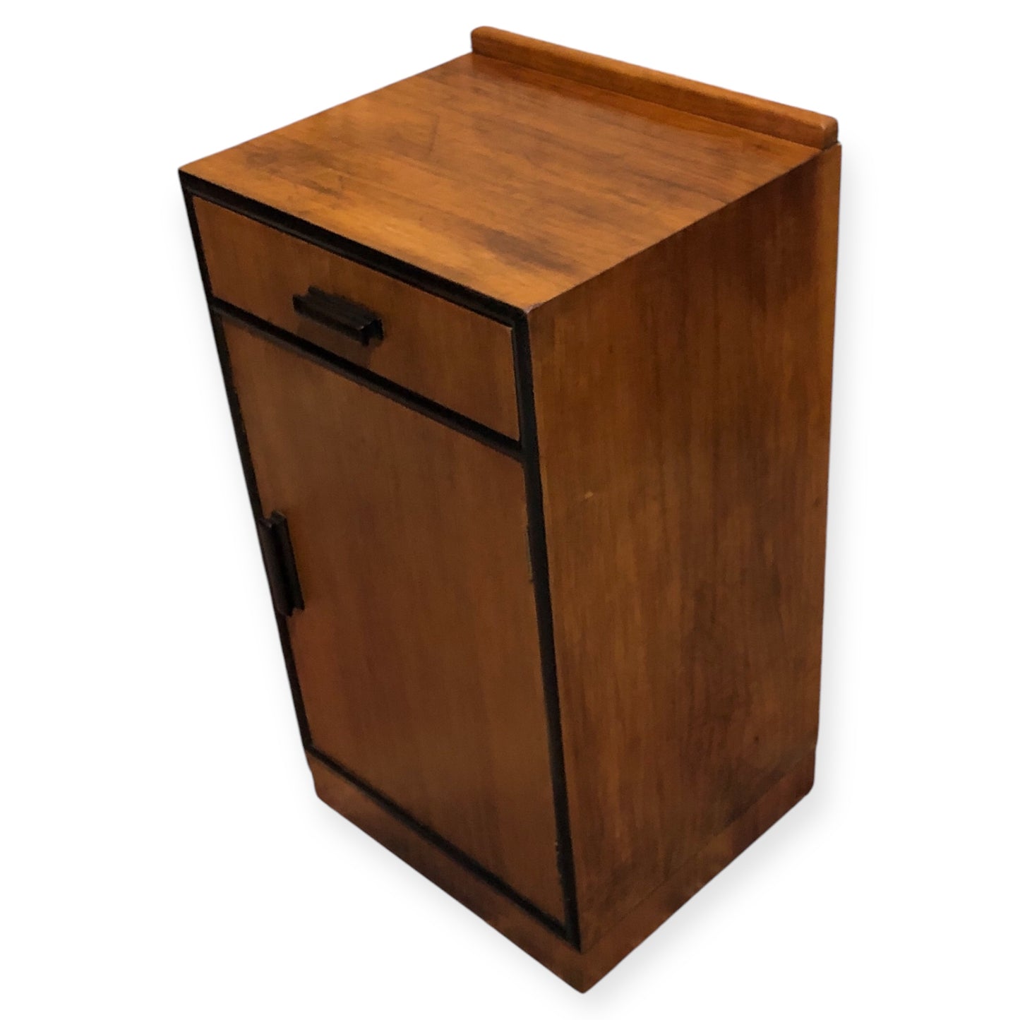 000660.... Handsome Art Deco Walnut Bedside Table ( sold )