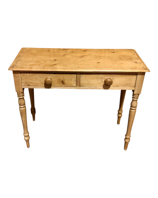 000656....Handsome Antique Pine Side / Writing Table ( sold )