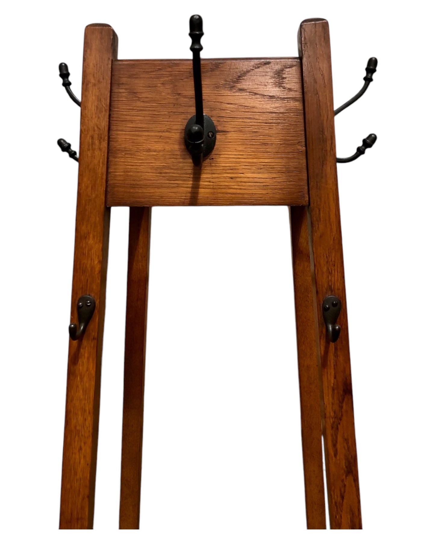 000648....Handsome Vintage Oak Arts And Crafts Hall Stand