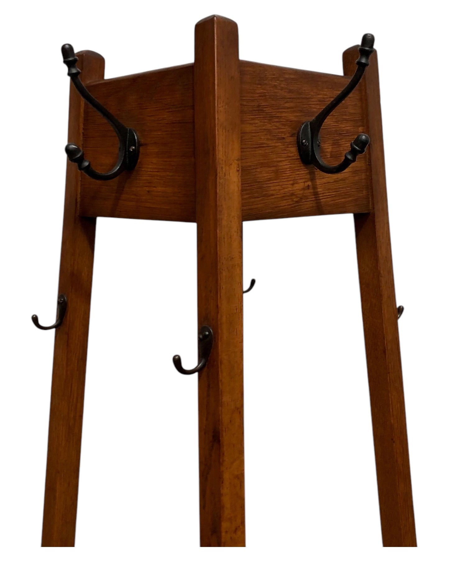 000648....Handsome Vintage Oak Arts And Crafts Hall Stand