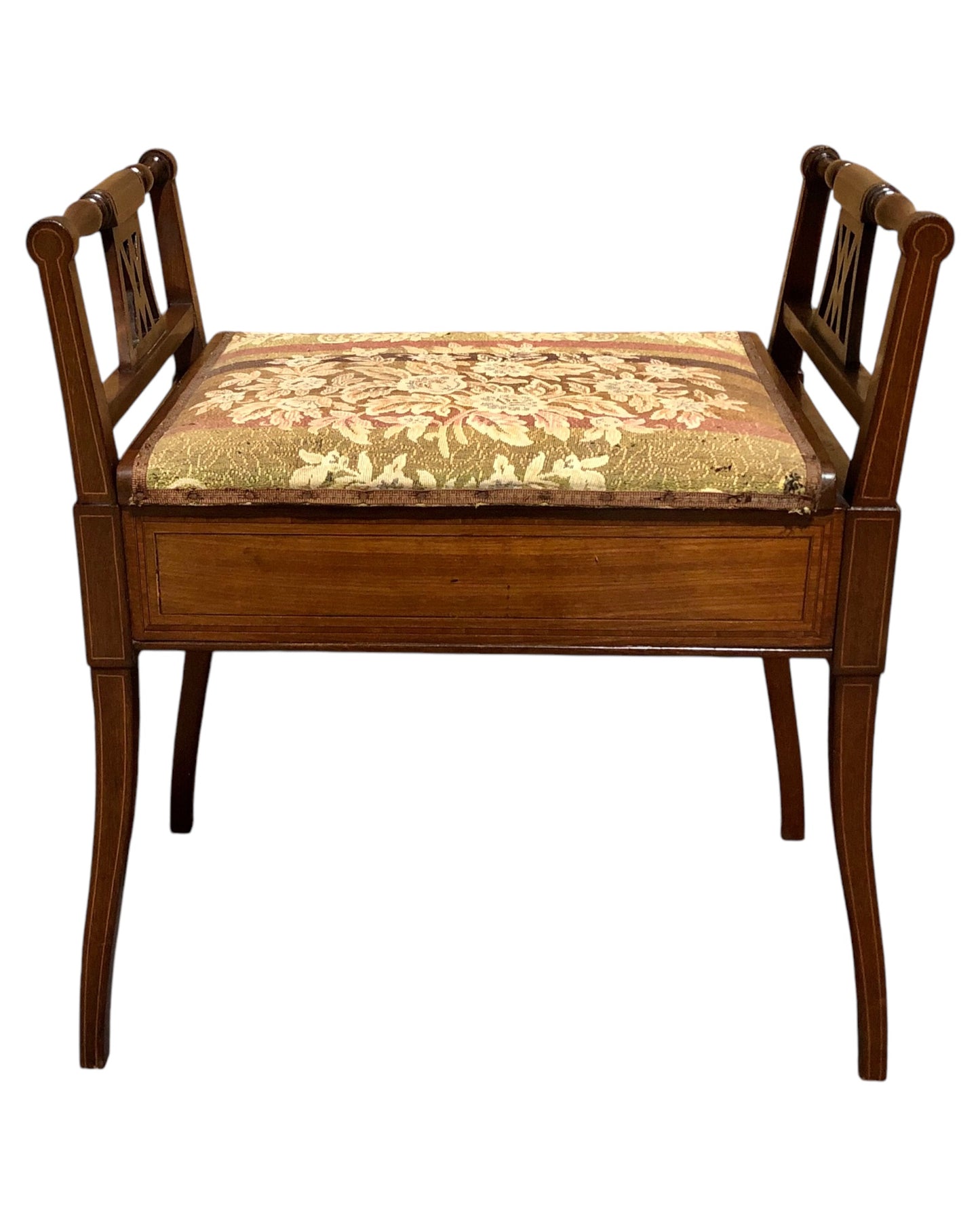 000646....Handsome Edwardian Piano Stool