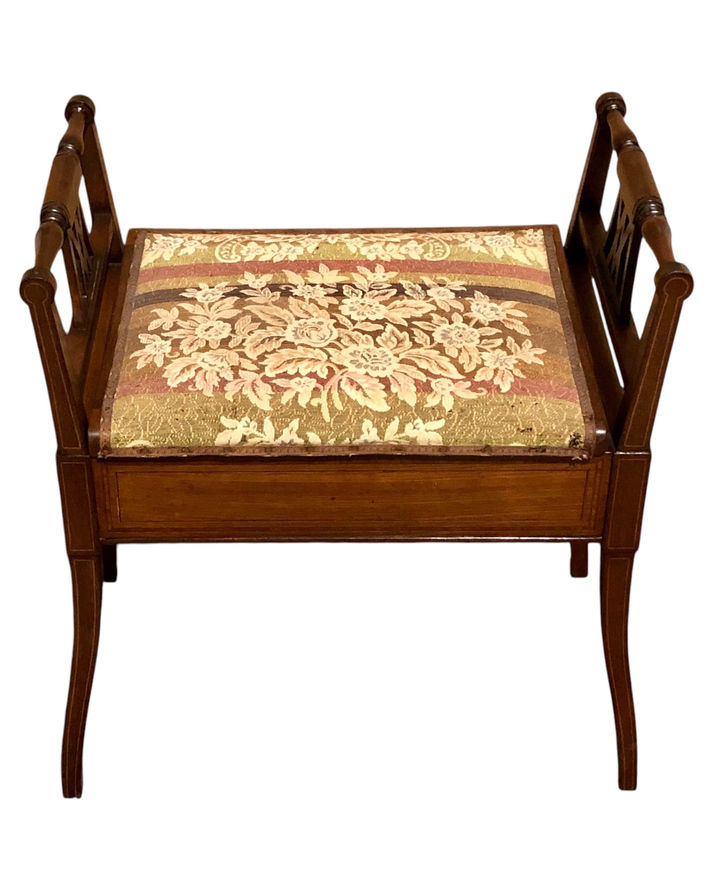 000646....Handsome Edwardian Piano Stool