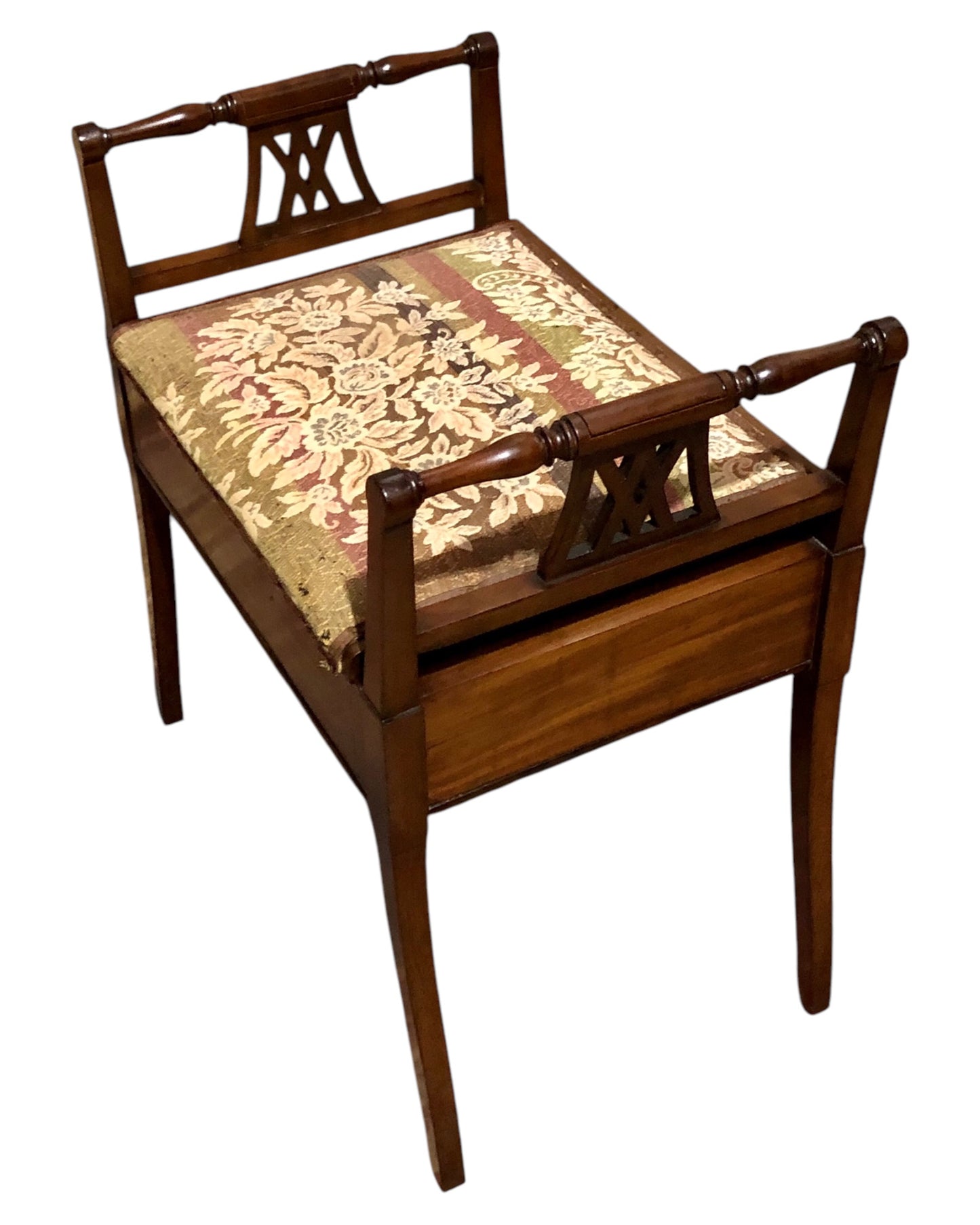 000646....Handsome Edwardian Piano Stool
