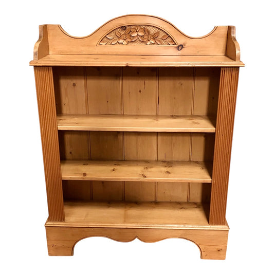 000630....Handsome Vintage Pine Bookcase ( sold )