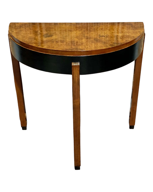 000627....Handsome Art Deco Demi Lune Card Table