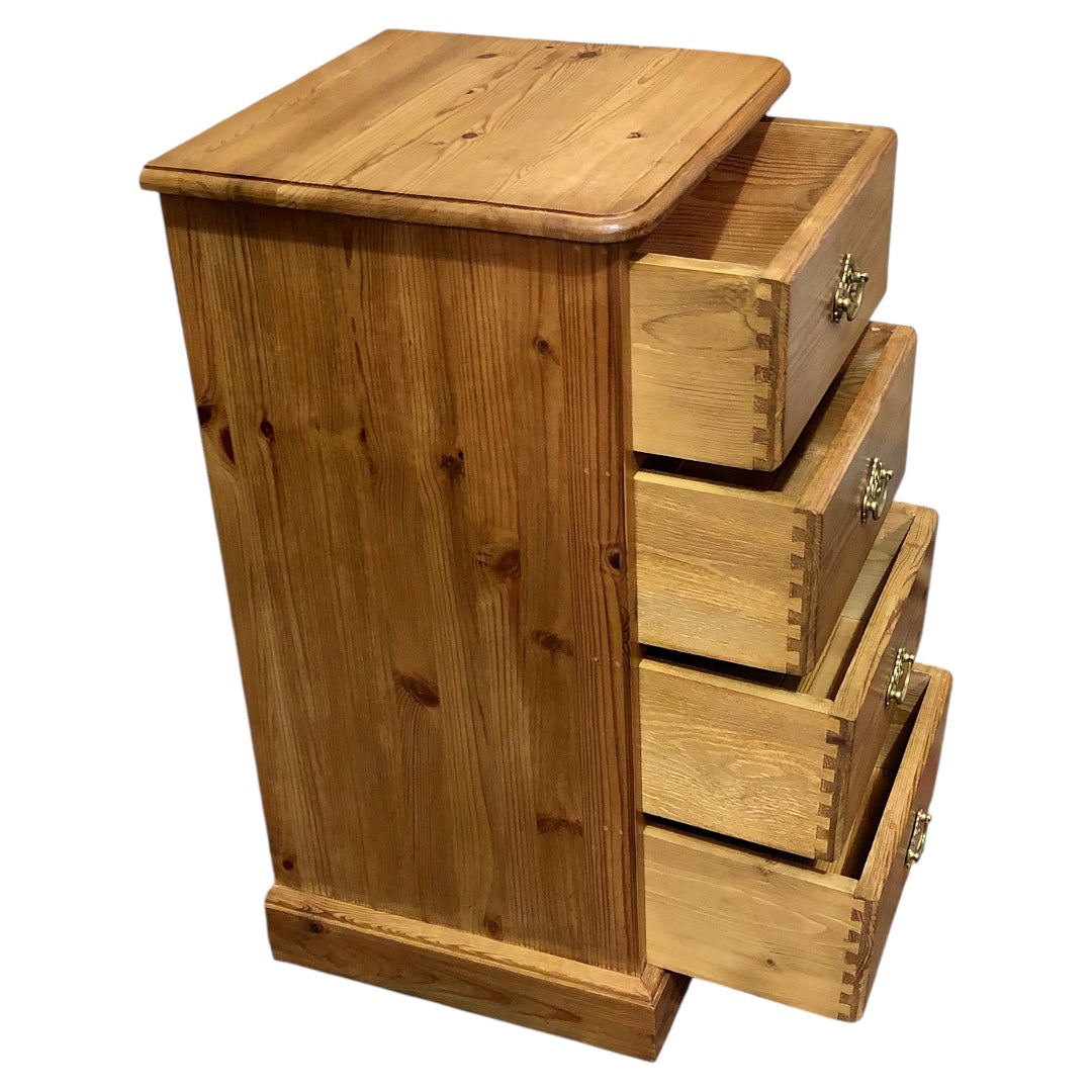 000624....Handsome Pair Of Vintage Pine Bedside Chests ( sold )