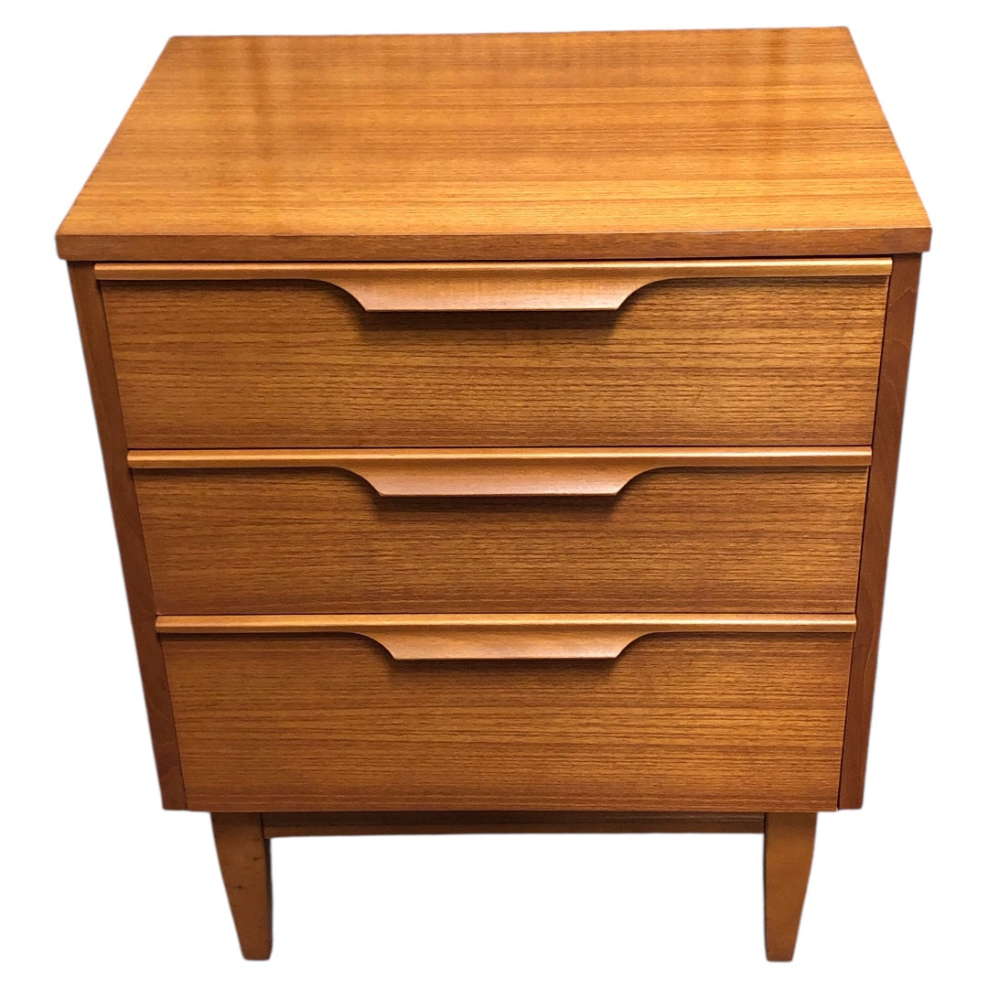 000602....Handsome Pair Of Retro Teak Bedside Chests ( sold )