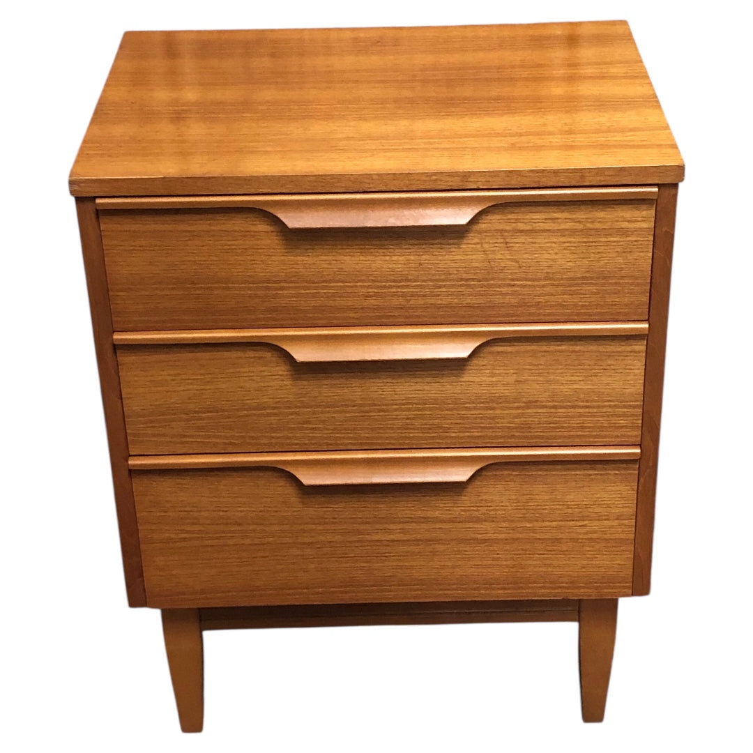 000602....Handsome Pair Of Retro Teak Bedside Chests ( sold )