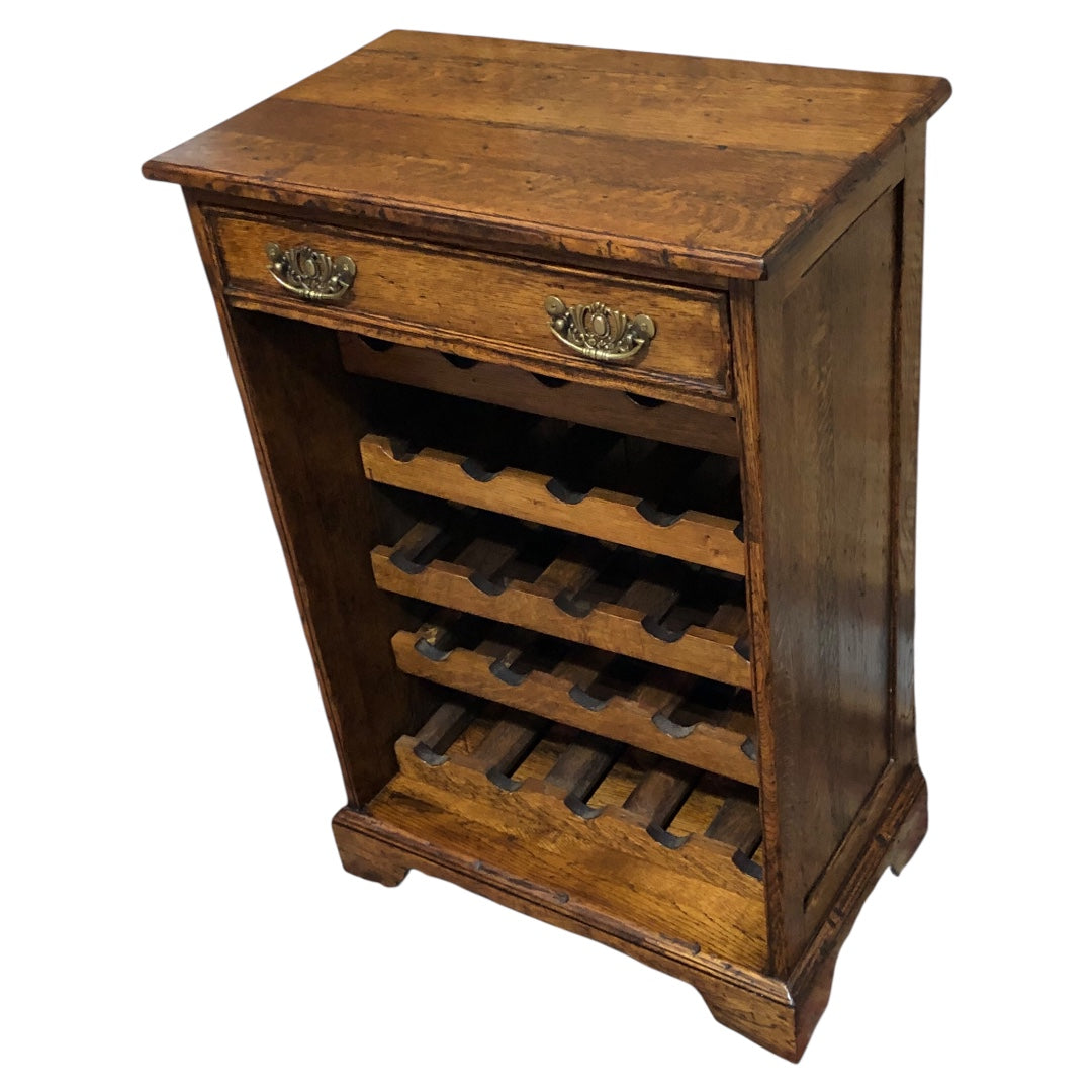 000623....Handsome Vintage Solid Oak Wine Rack