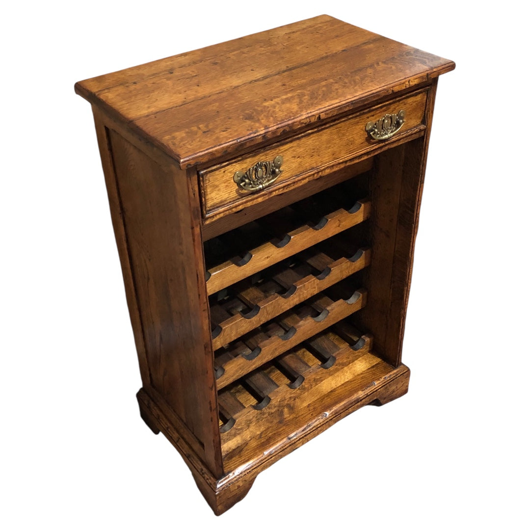 000623....Handsome Vintage Solid Oak Wine Rack