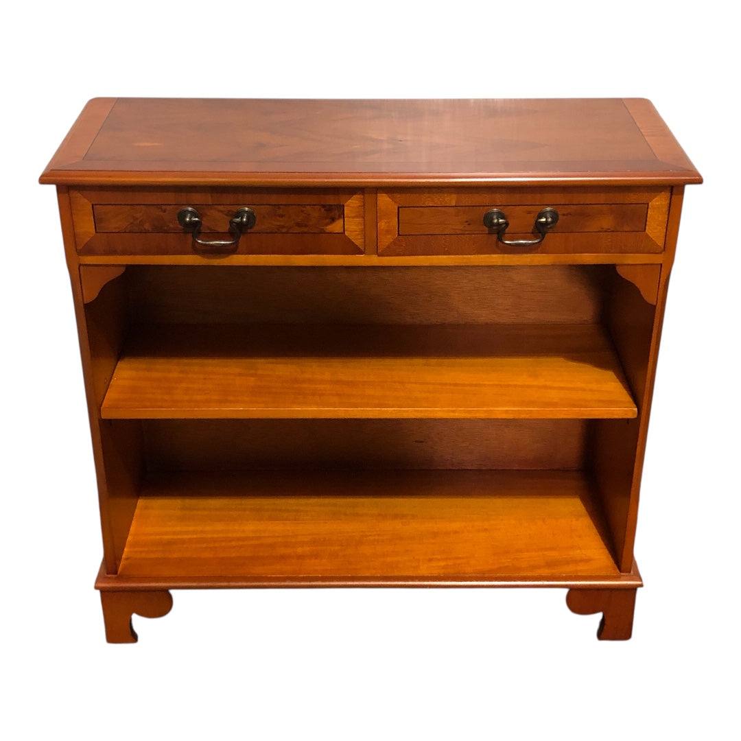 000619.... Handsome Small Vintage Yew Bookcase