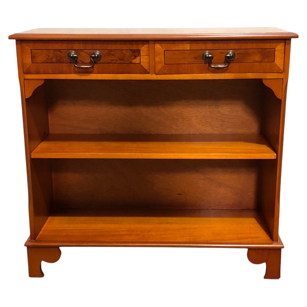 000619.... Handsome Small Vintage Yew Bookcase