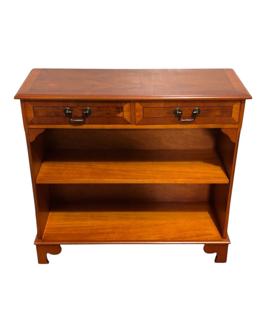 000619.... Handsome Small Vintage Yew Bookcase