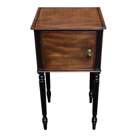 000613....Handsome Antique Mahogany Bedside Table