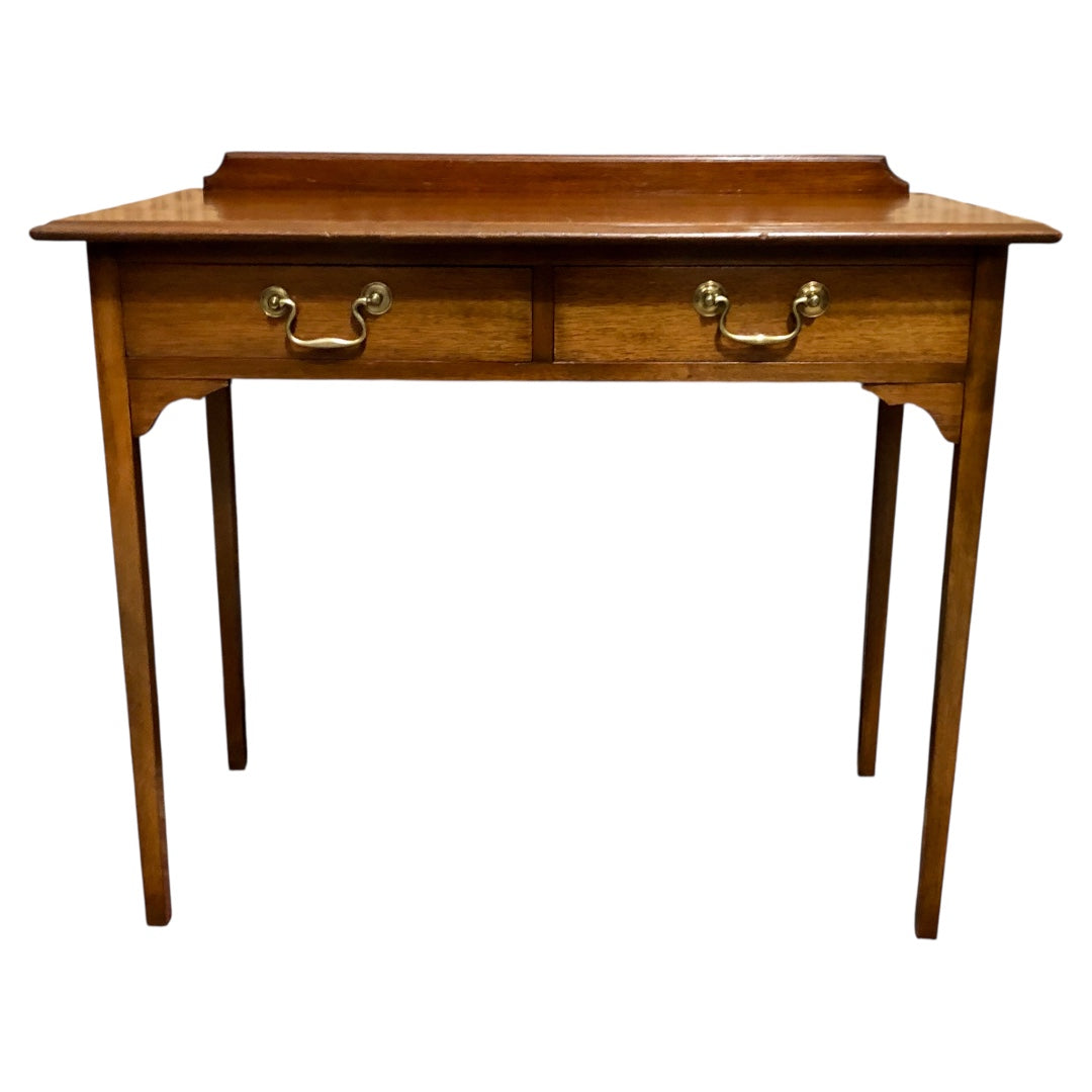 000612....Handsome Edwardian Mahogany Writing/Hall Table