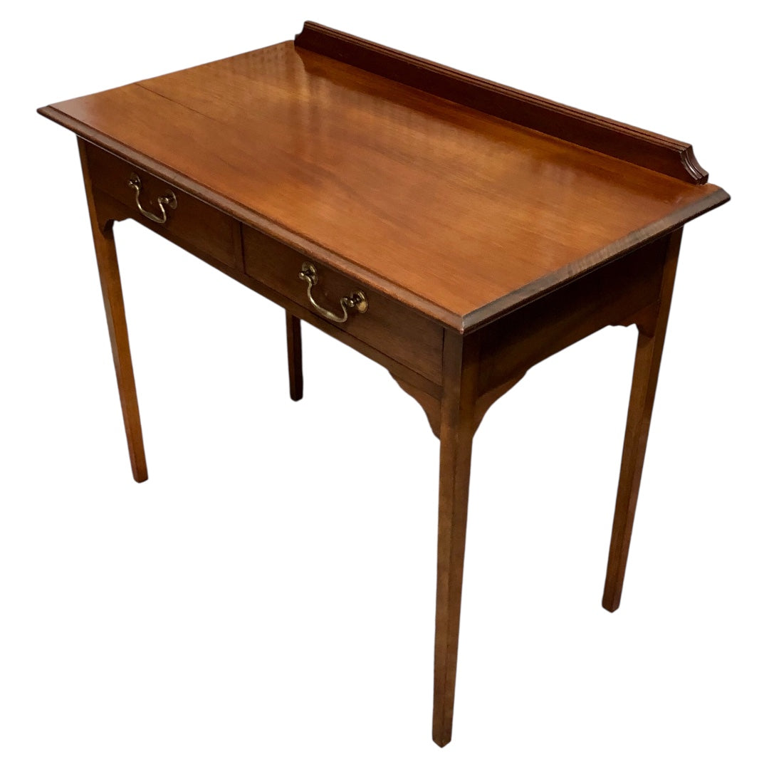 000612....Handsome Edwardian Mahogany Writing/Hall Table