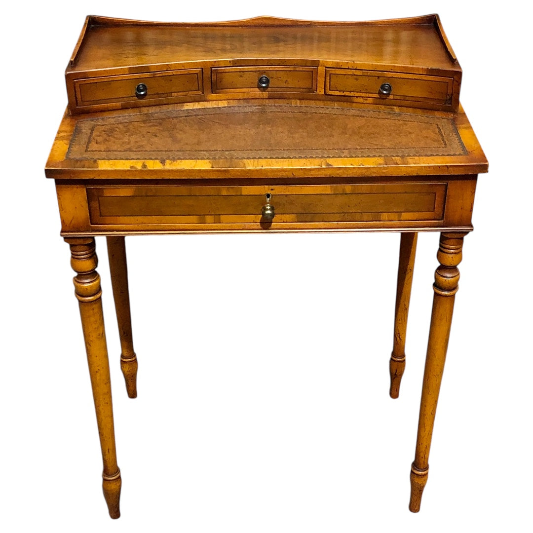 000611....Handsome Small Vintage Yew Writing Table