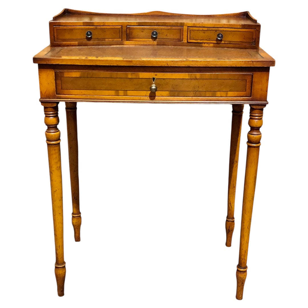 000611....Handsome Small Vintage Yew Writing Table