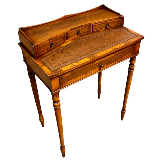 000611....Handsome Small Vintage Yew Writing Table