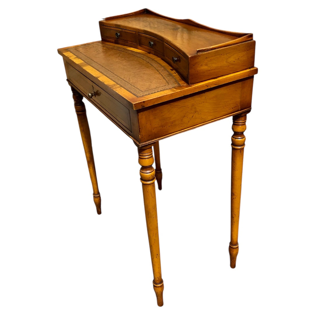 000611....Handsome Small Vintage Yew Writing Table