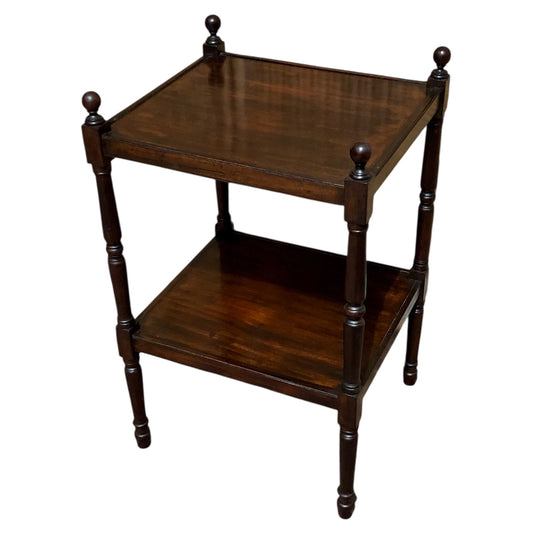 000603....Handsome Antique Mahogany Bedside/Lamp Table ( sold )