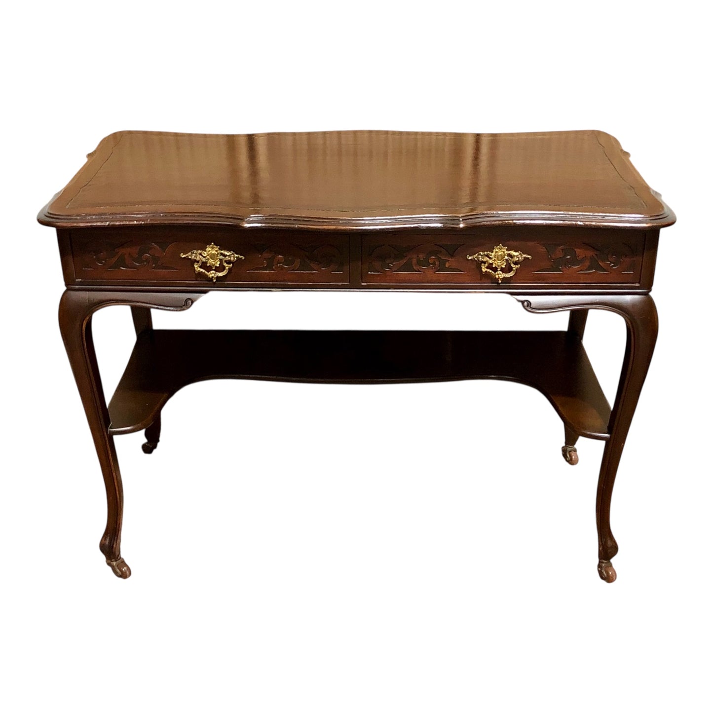 000598....Handsome Antique Mahogany Writing/Hall Table