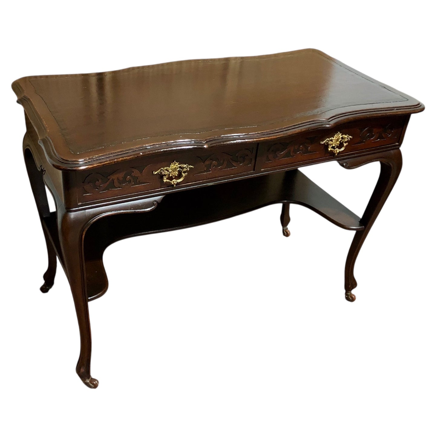 000598....Handsome Antique Mahogany Writing/Hall Table