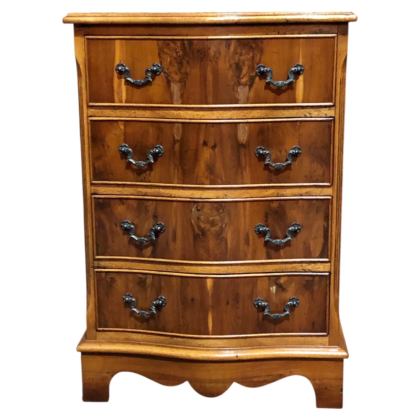 000592....Handsome Vintage Yew Bedside Chest