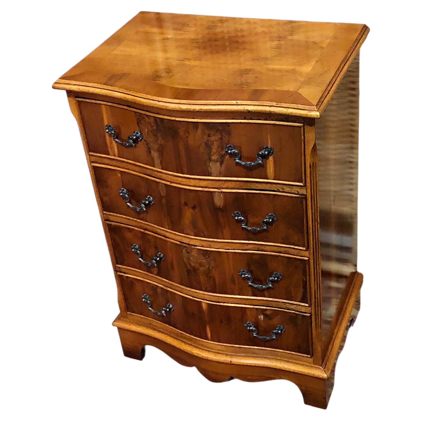 000592....Handsome Vintage Yew Bedside Chest
