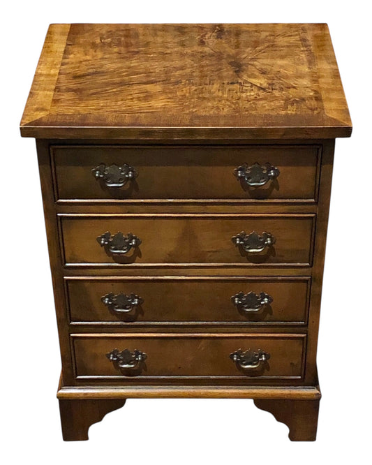 000553....Handsome Vintage Walnut Bedside Chest