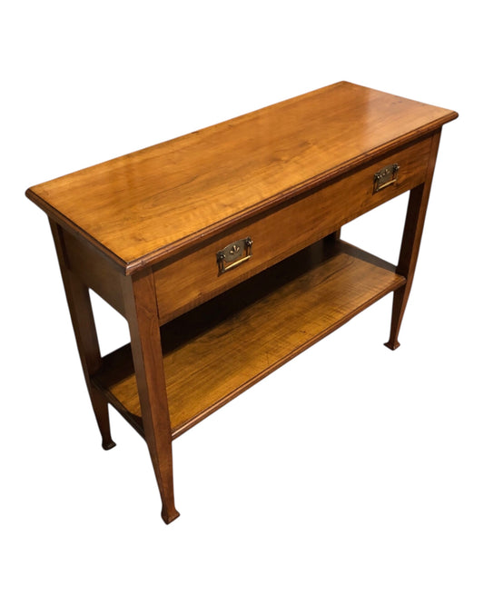 000534....Handsome Arts And Crafts Walnut Side Or Hall Table ( sold )
