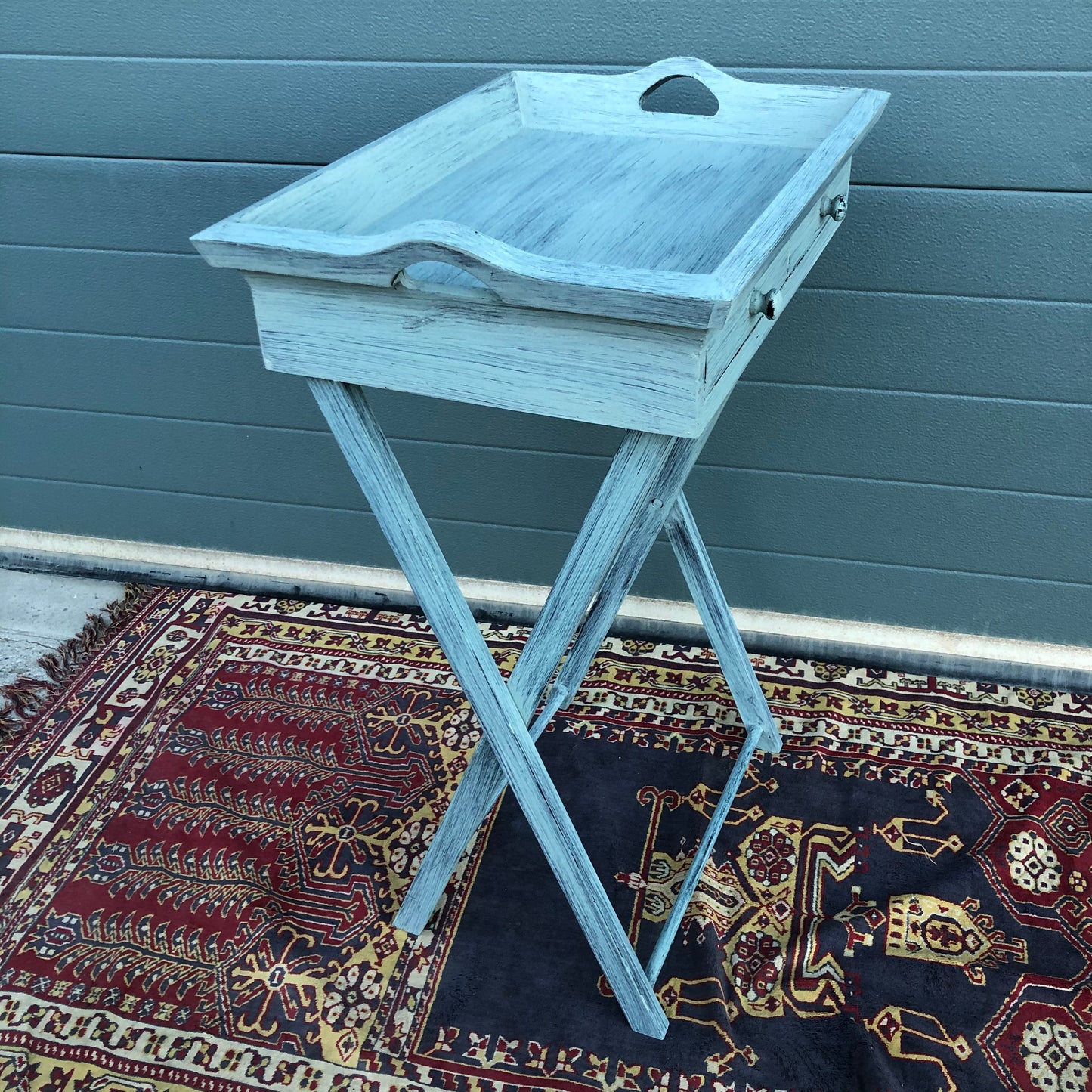 Vintage Butlers Tray On Stand / Shabby Chic Butlers Tray ( SOLD )