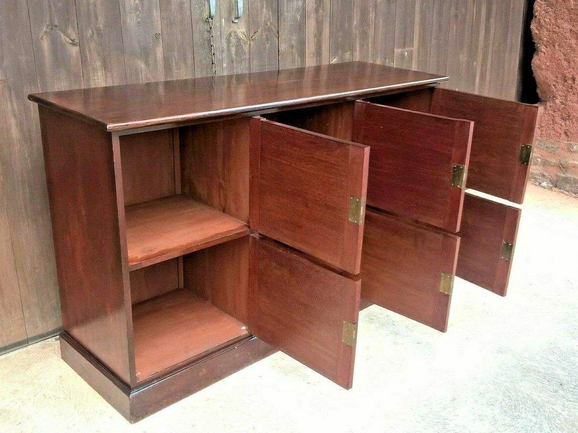 Antique Bank Of Cupboards Or Mahogany Lockers