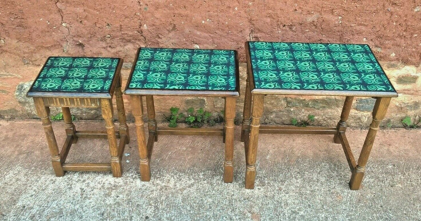 Vintage Oak Nest Of Tables.....Upcycled Cofee Tables