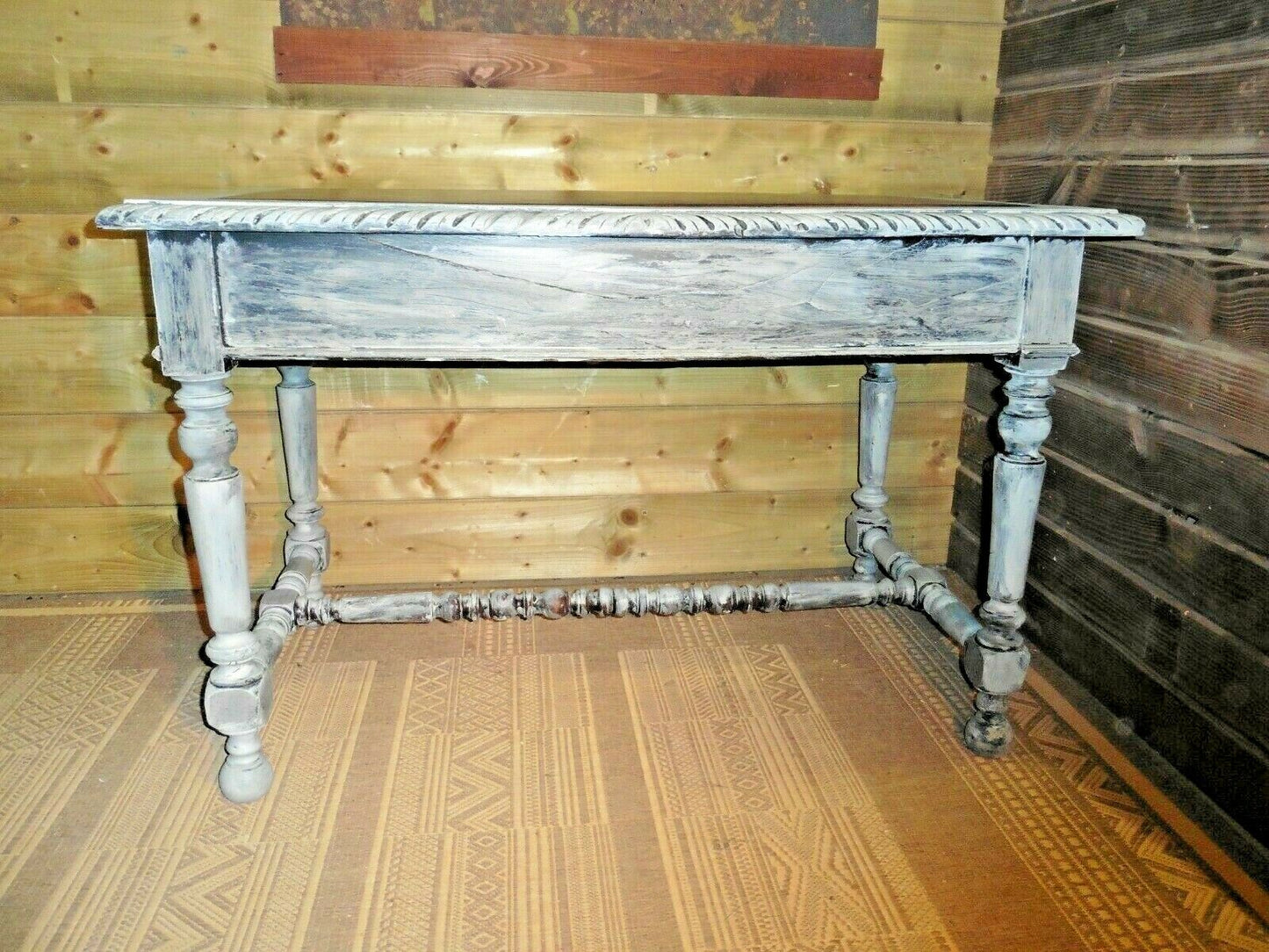 398......Stunning Antique Carved Oak Library Table / Antique Desk ( SOLD )