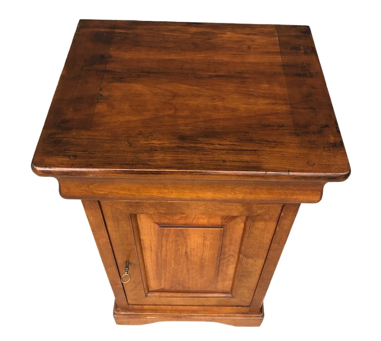 000899....Handsome Pair Of Cherrywood Bedside Tables / Bedside Cabinets ( sold )