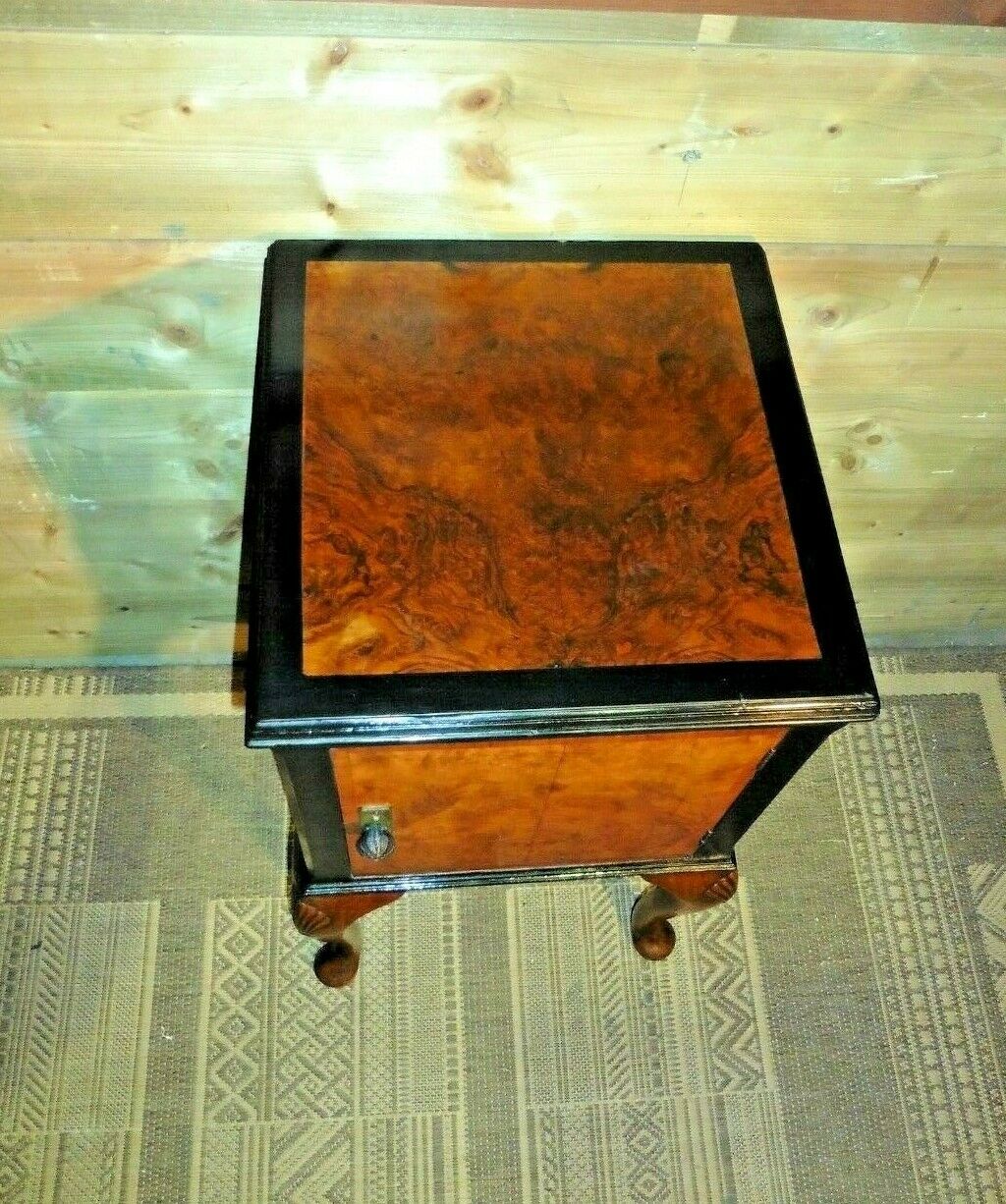 403.....Attractive Vintage Walnut Bedside Cabinet / Vintage Bedside Table ( SOLD )