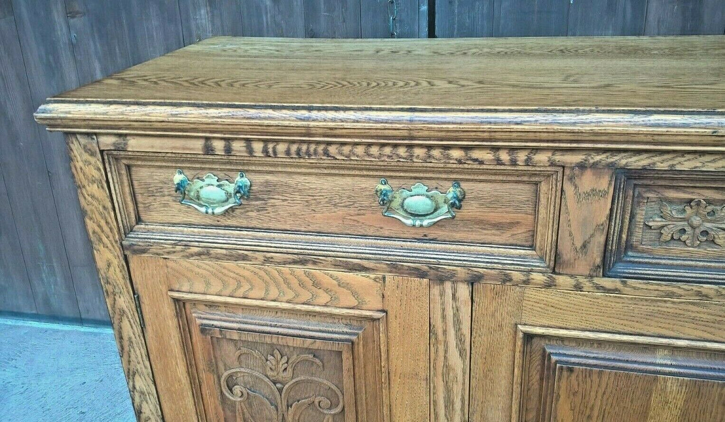 Art Nouveau Solid Oak Sideboard...Stripped Oak Sideboard