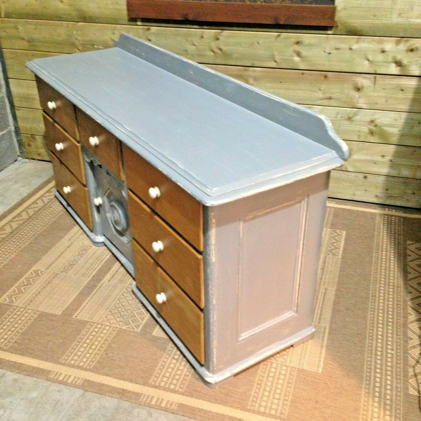 373.....Antique Country Pine Sideboard / Large Pine Dresser Base ( SOLD )