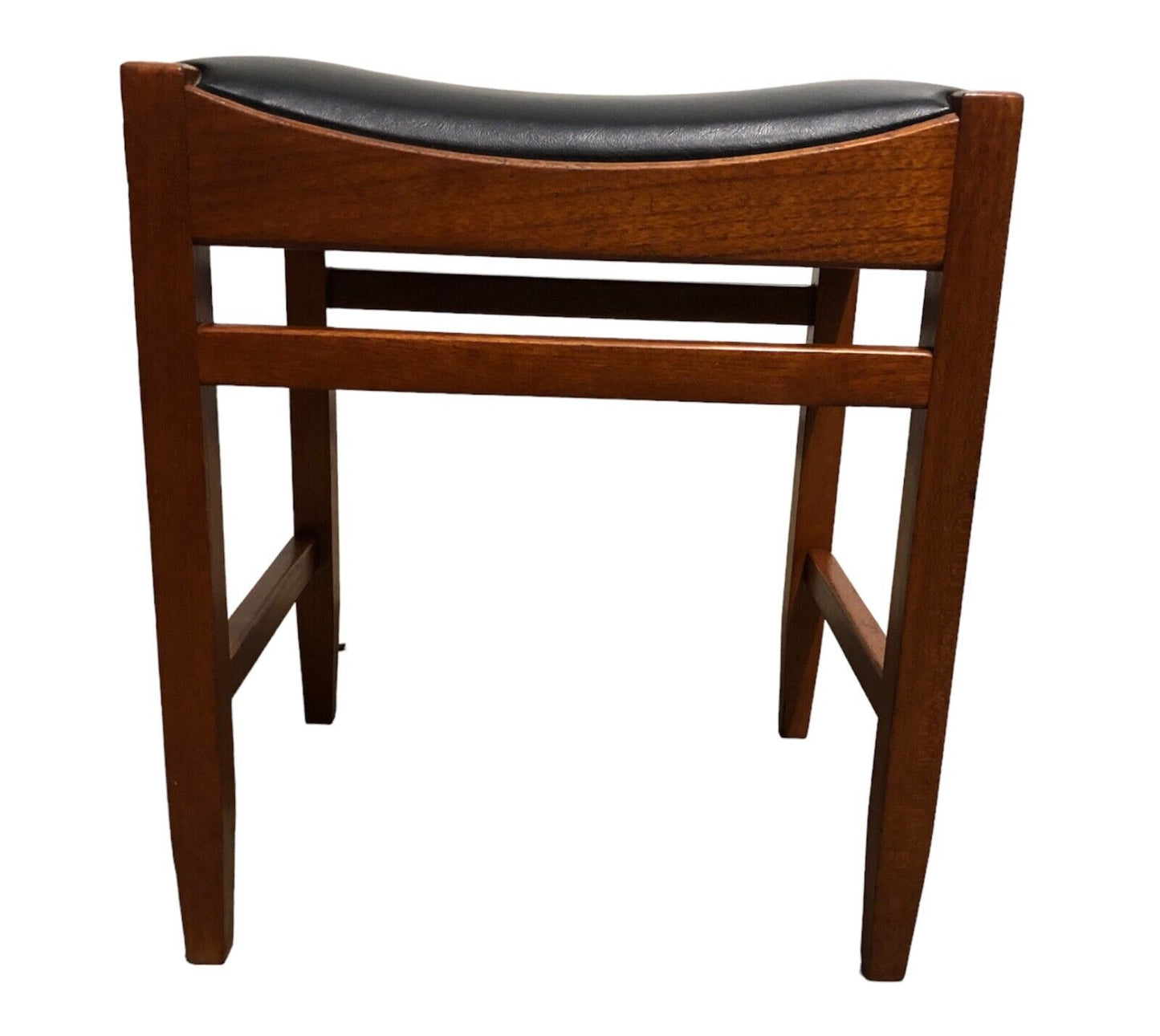 000873....Handsome Pair Of Retro Teak Stools ( sold )