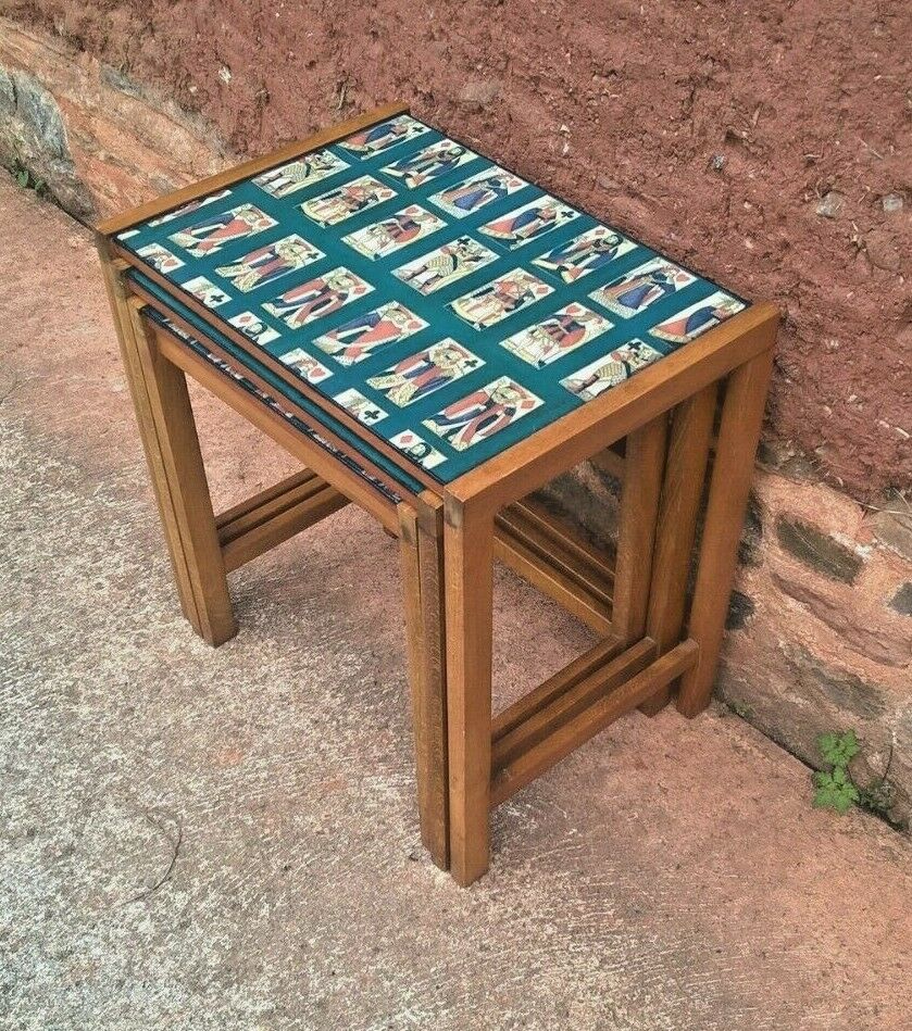111.....Retro Nest Of Tables....Upcycled Nest Of 3 Coffee Tables