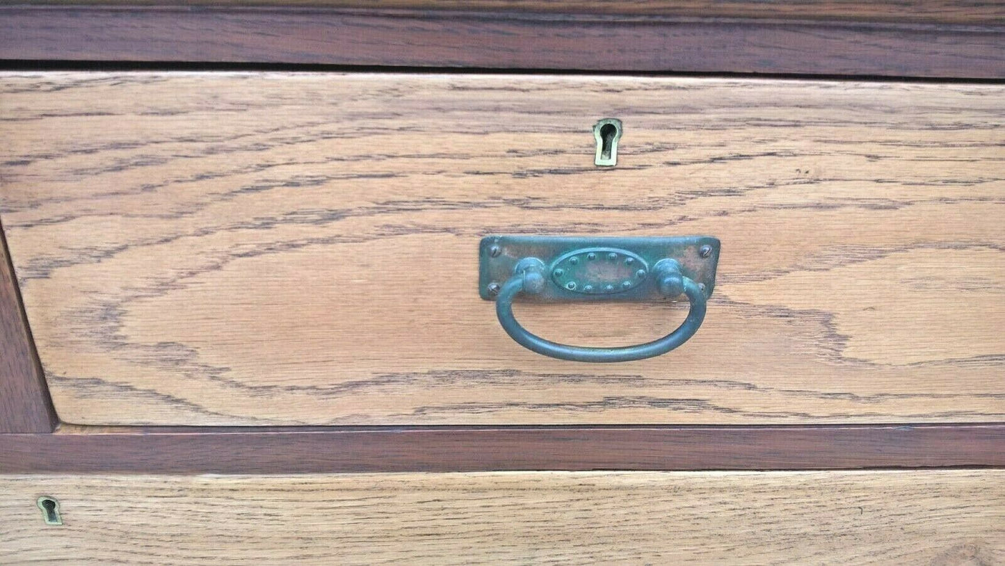 Handsome Arts And Crafts Oak Chest....Oak Chest Of Drawers