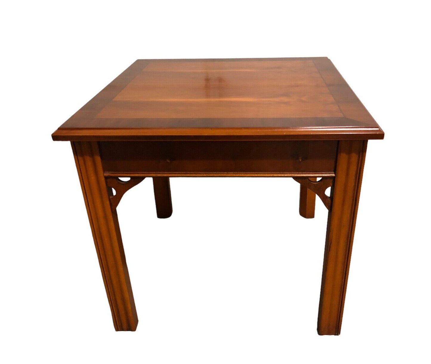 000872....Handsome Pair Of Vintage Yew End Tables / Coffee Tables ( sold )