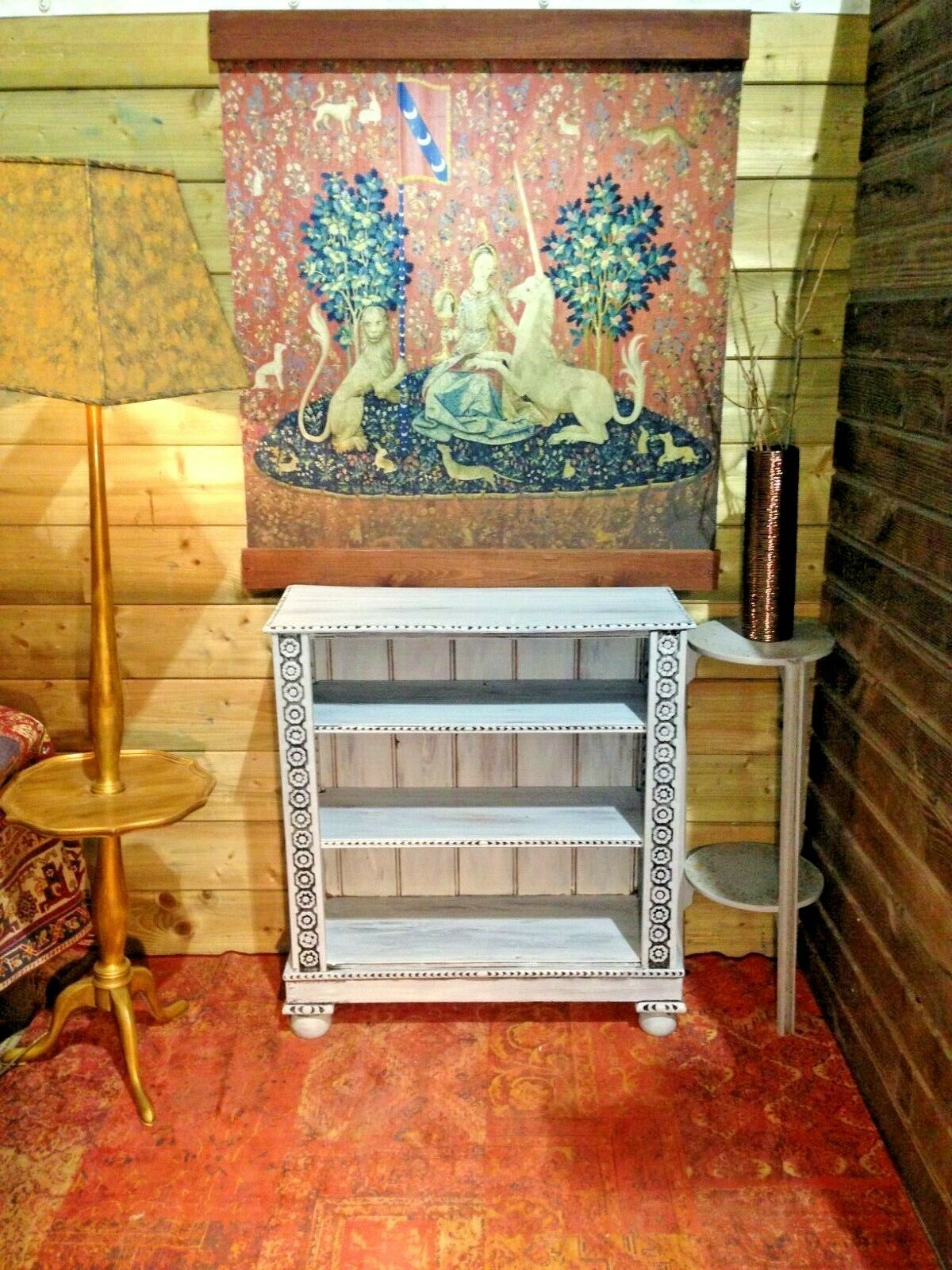 414.....Stunning Carved Oak Bookcase / Antique Oak Bookshelves