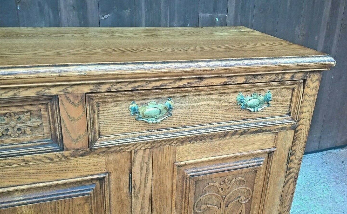 Art Nouveau Solid Oak Sideboard...Stripped Oak Sideboard