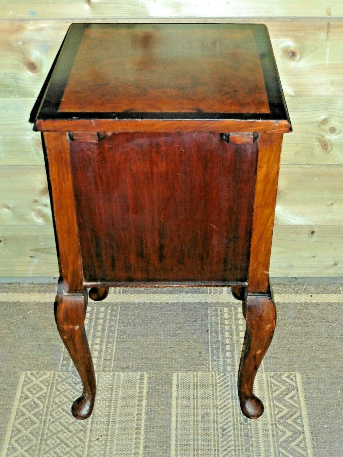 403.....Attractive Vintage Walnut Bedside Cabinet / Vintage Bedside Table ( SOLD )