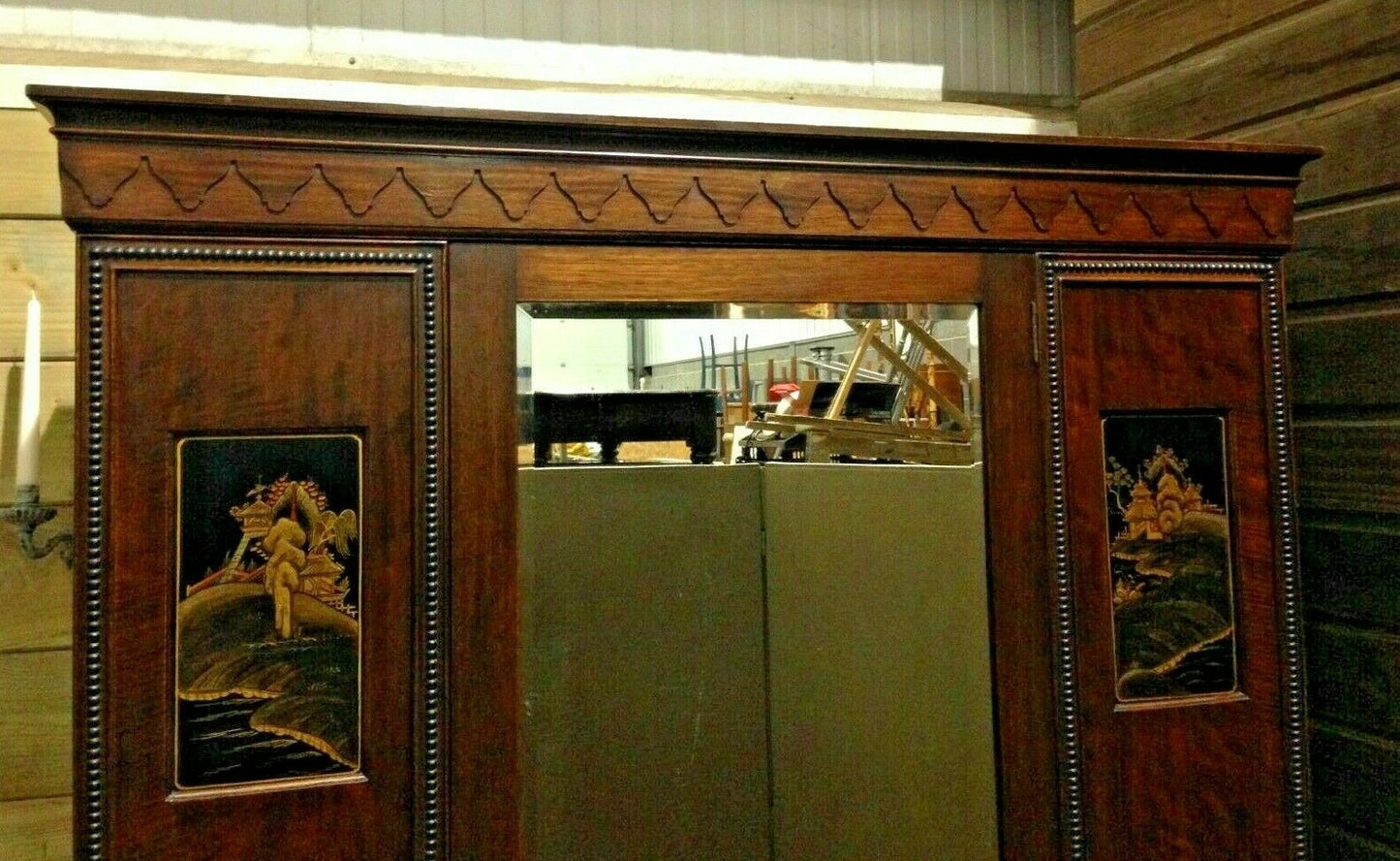 426.....Stunning Vintage Wardrobe / Aesthetic Movement Mahogany Wardrobe ( SOLD )