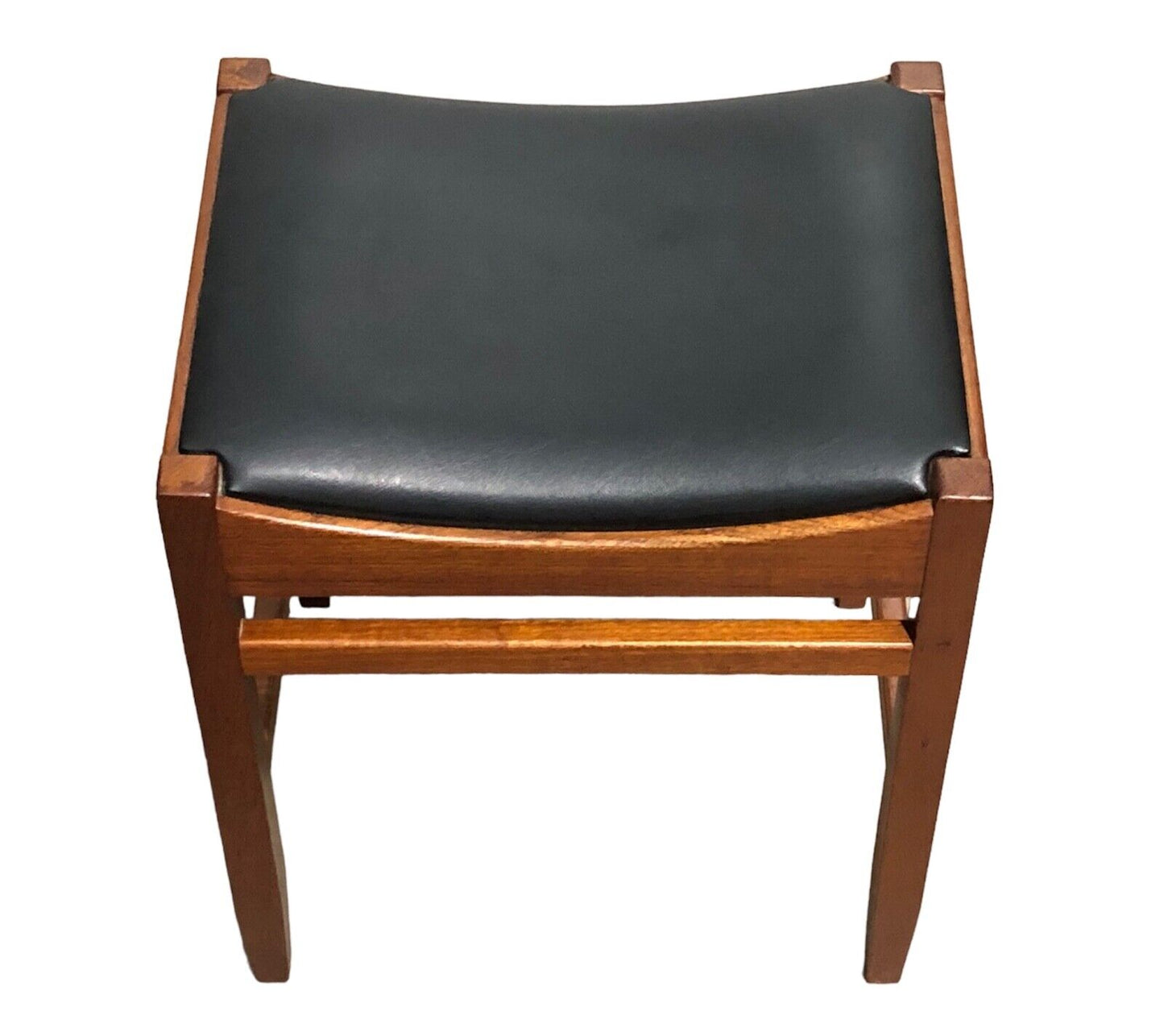 000873....Handsome Pair Of Retro Teak Stools ( sold )