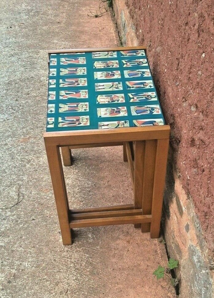 111.....Retro Nest Of Tables....Upcycled Nest Of 3 Coffee Tables